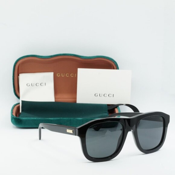 Gucci GG1316S 001 Aviator Sunglasses - Black\Grey - Picture 4 of 10